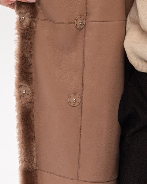 Дубльонка з елементами норки BLANCHA - Фото 6